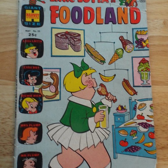 Vintage 1970 Little Lotta Foodland #22 Harvey Comic Book Bronze Age - Picture 1 of 2